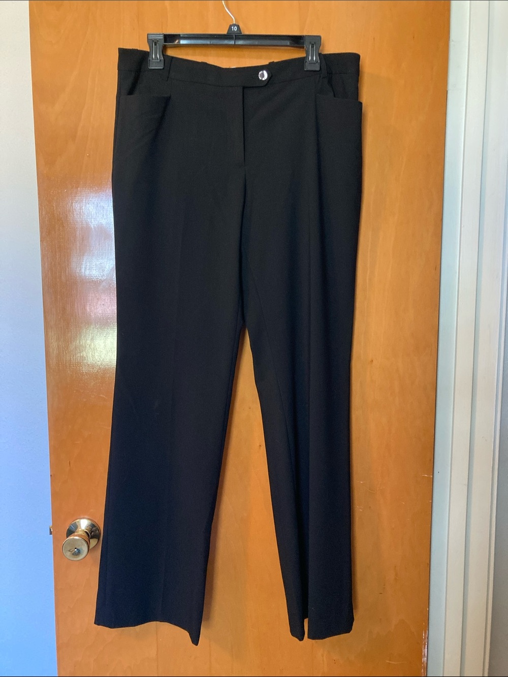 Calvin Klein Black Straight-Leg Dress Trousers